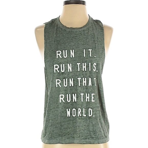 Forever 21 Tops - Forever 21 Heathered Green Muscle Tank Size S